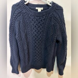 Crewcuts Dark Blue Cable Knit Sweater Small 6-7